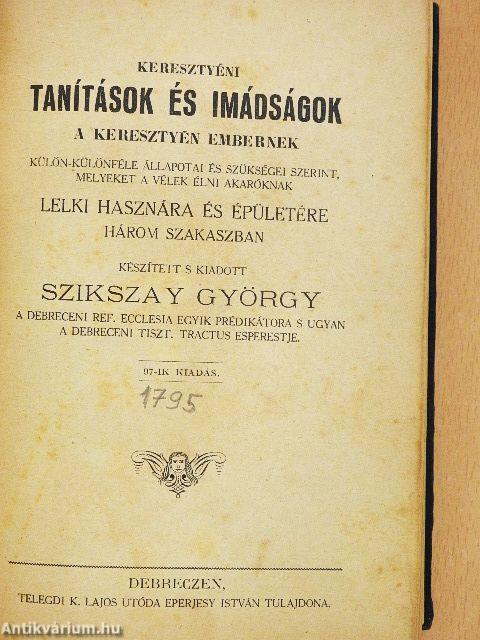 Keresztyéni tanítások és imádságok