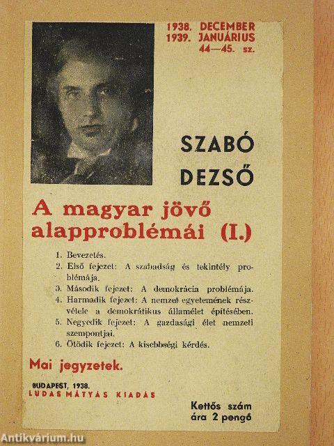 A magyar jövő alapproblémái (I.)