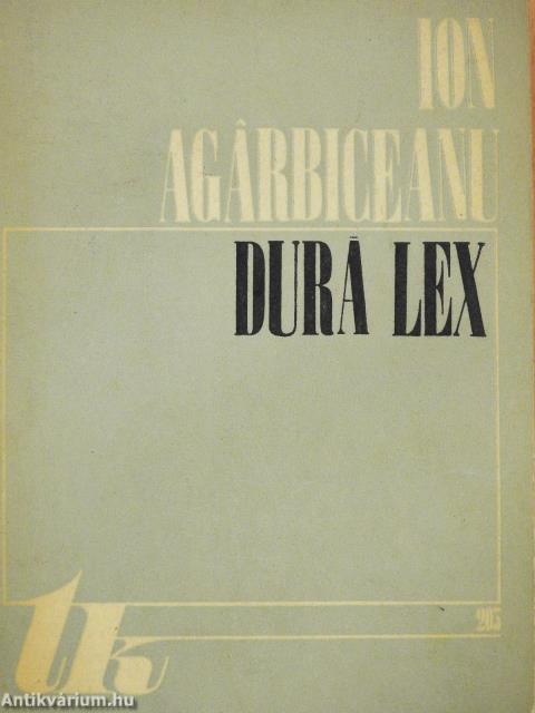 Dura Lex (kétszeresen dedikált példány)