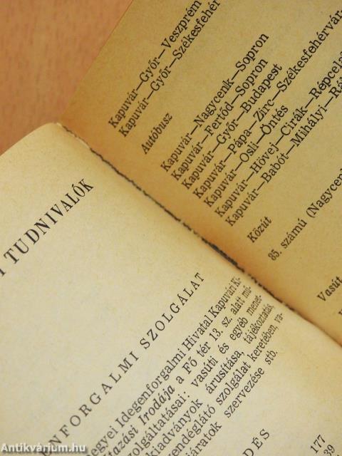 Kapuvár (dedikált példány)