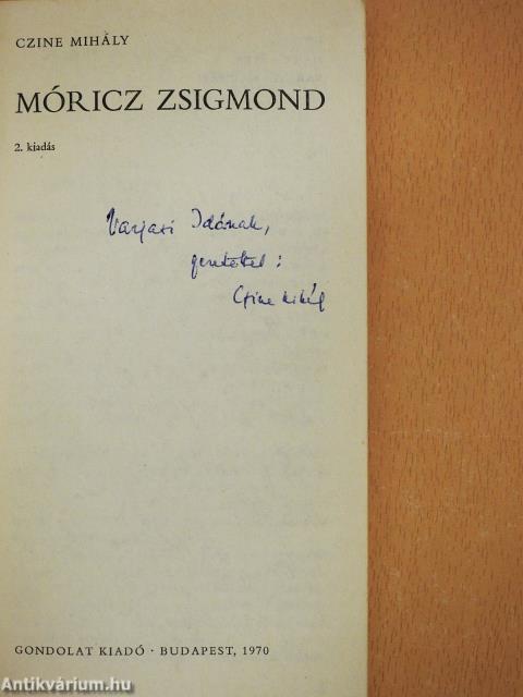 Móricz Zsigmond (dedikált példány)