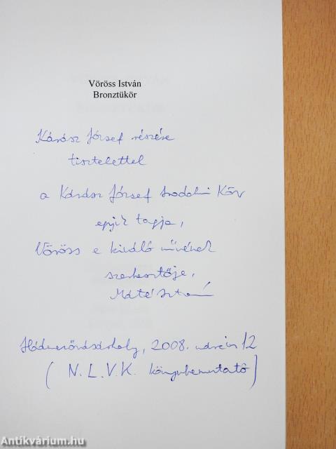 Bronztükör (dedikált példány)