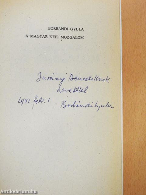 A magyar népi mozgalom (dedikált példány)