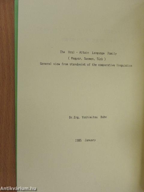 The Ural-Altaic Language Family