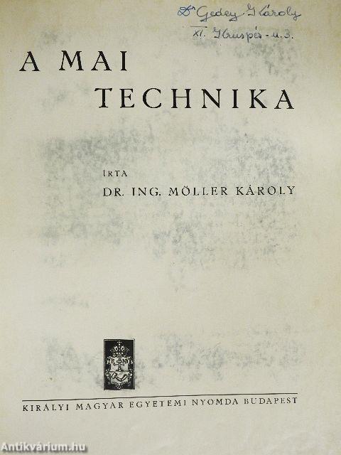 A mai technika