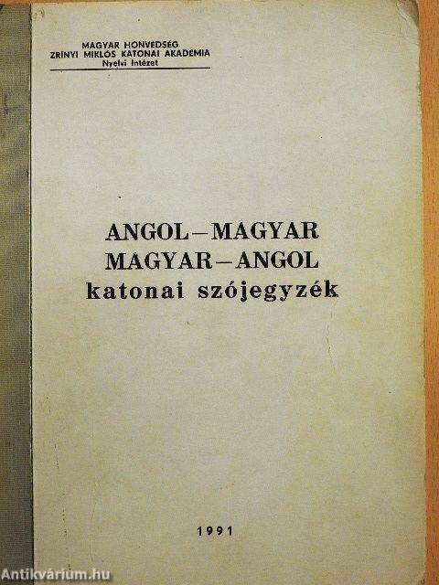 Angol-magyar/magyar-angol katonai szójegyzék