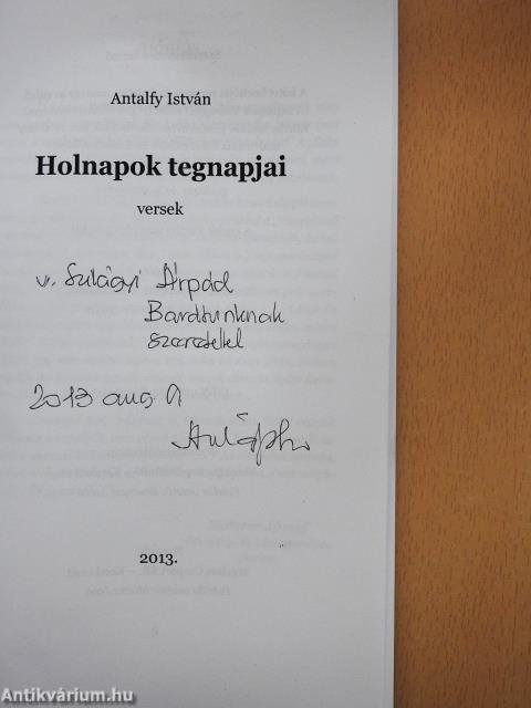 Holnapok tegnapjai (dedikált példány)