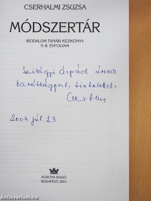 Módszertár (dedikált példány)