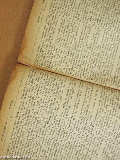 Az Athenaeum Kézi Lexikona I. (töredék)