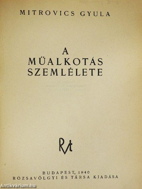 A műalkotás szemlélete
