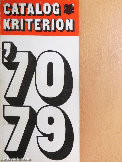 Kriterion katalógus 1970-1979