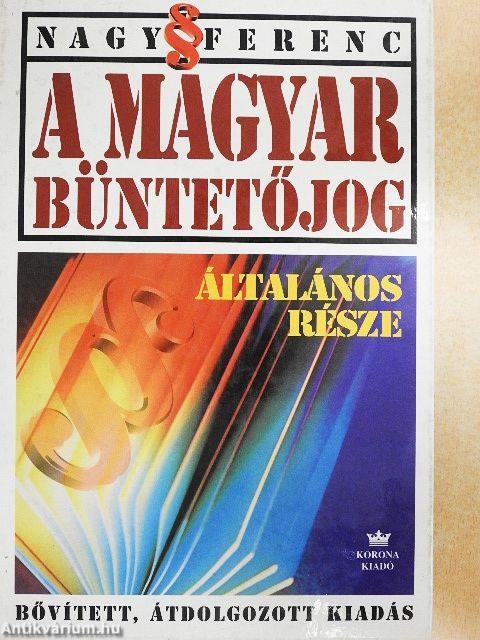 A magyar büntetőjog általános része