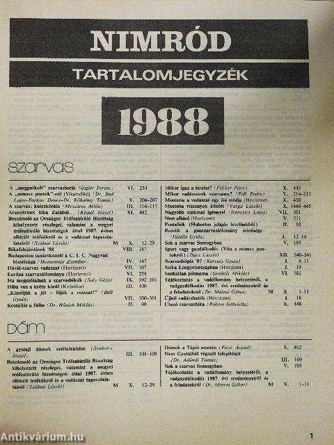 Nimród 1988. január-december