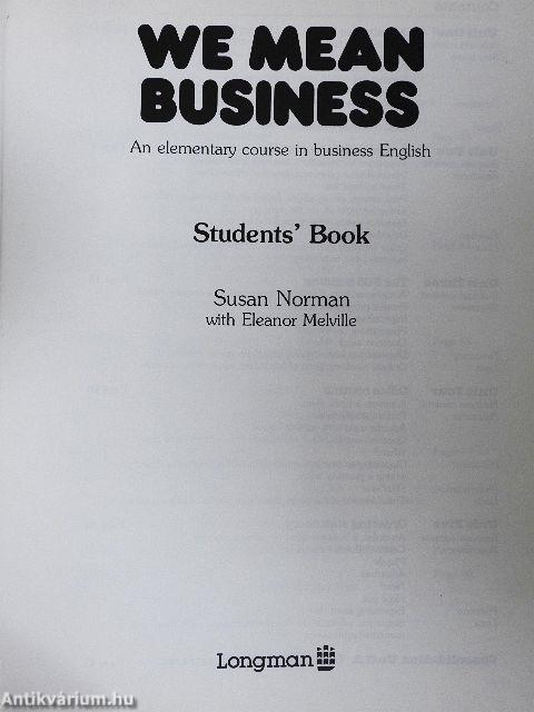 We mean business - Students' Book