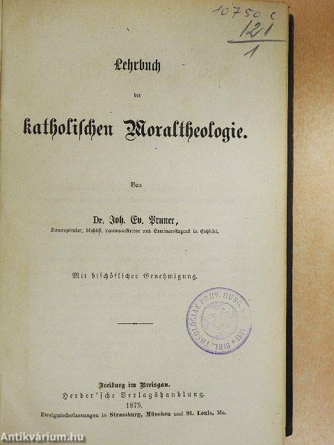 Lehrbuch der katholischen Moraltheologie (gótbetűs)