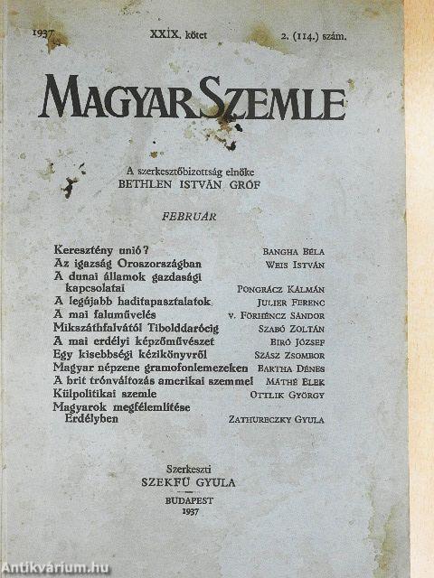 Magyar Szemle 1937. február