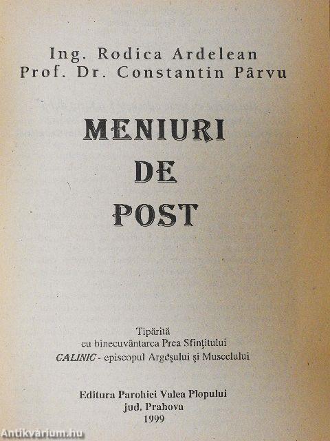 Meniuri de Post