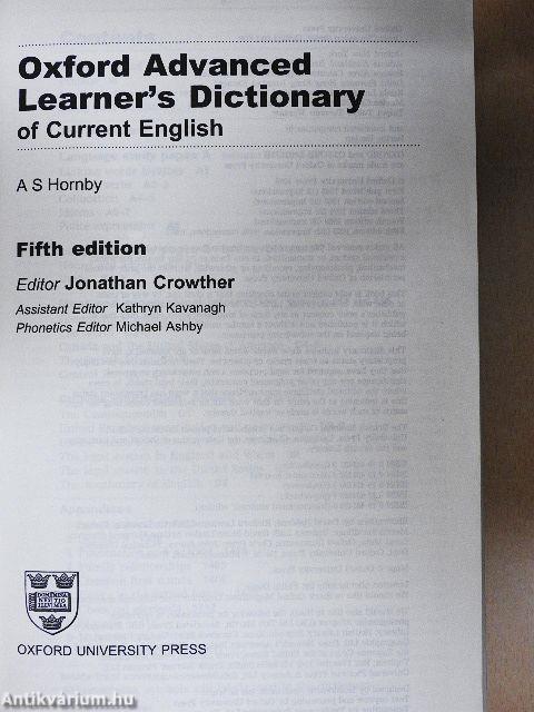 Oxford Advanced Learner's Dictionary of Current English