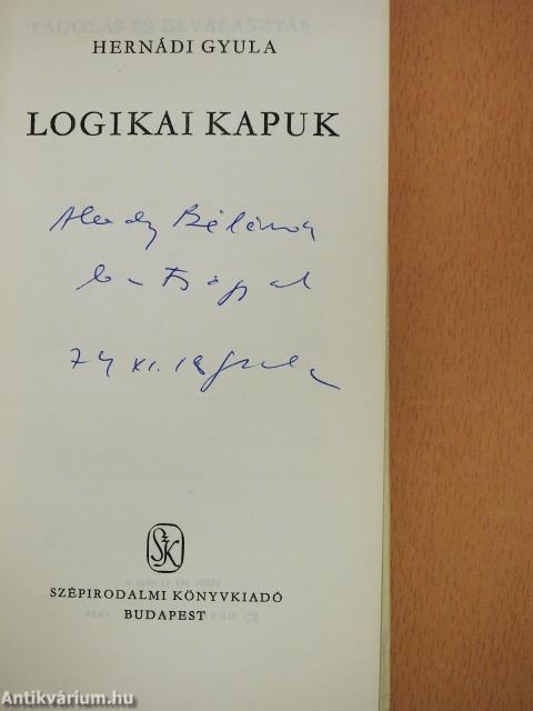Logikai kapuk (dedikált példány)