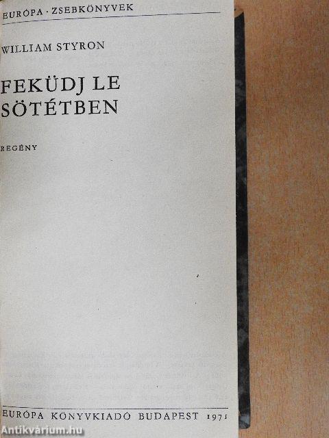 Feküdj le sötétben