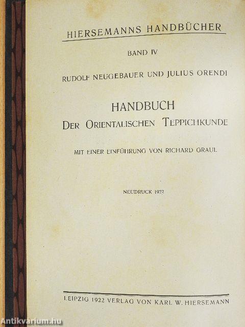 Handbuch der Orientalischen Teppichkunde