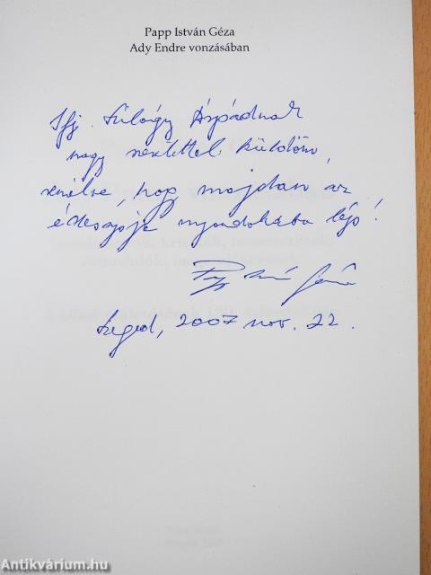 Ady Endre vonzásában (dedikált példány)