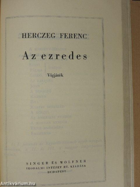 Herczeg Ferenc művei VI.