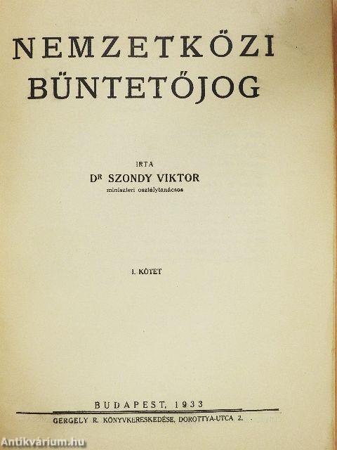 Nemzetközi büntetőjog I.