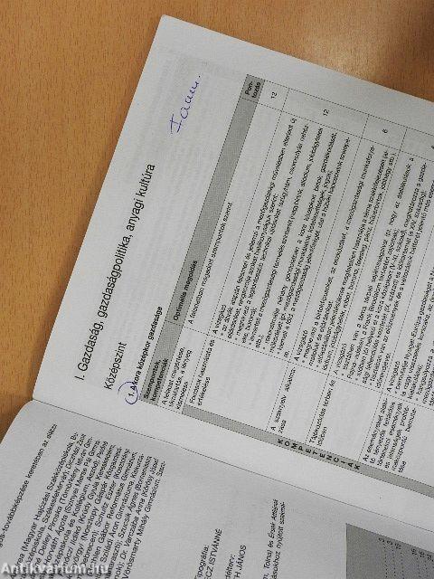 Megoldókulcs a történelem érettségi feladatgyűjtemény szóbeli kötetéhez