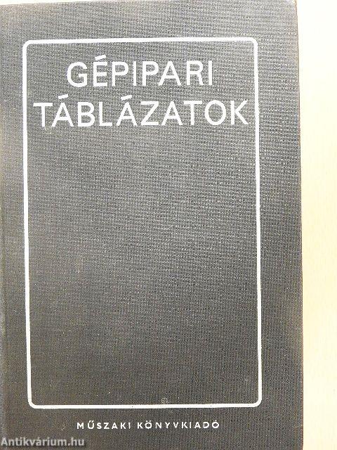 Gépipari táblázatok