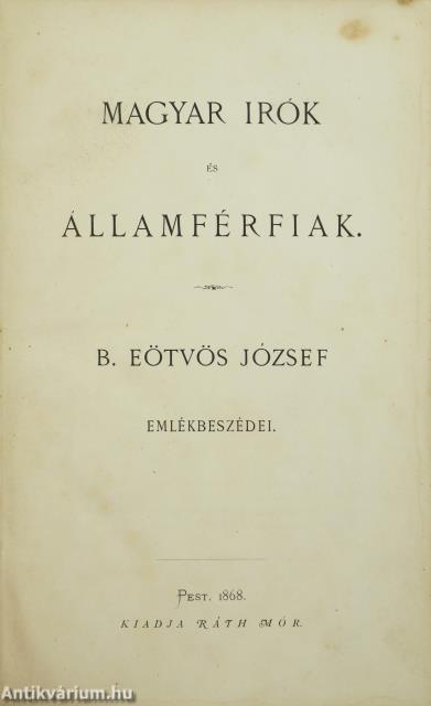 Magyar irók és államférfiak