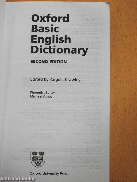 Oxford Basic English Dictionary