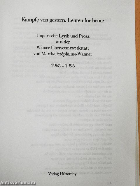 Kämpfe von gestern, Lehren für heute