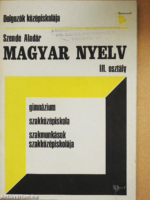 Magyar nyelv III.
