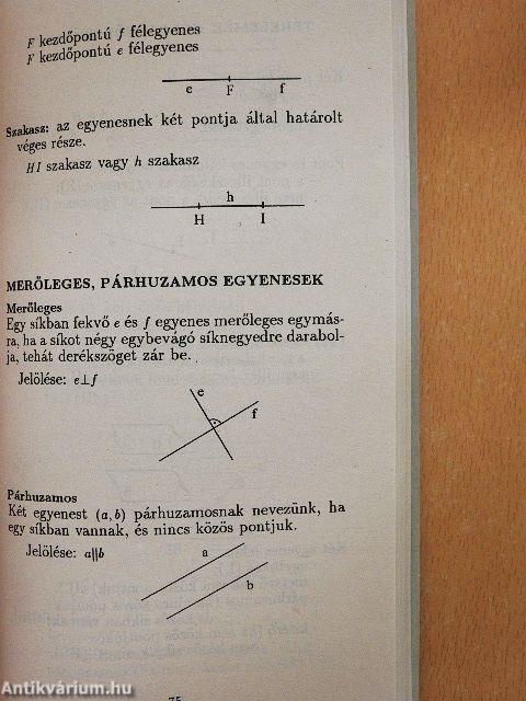 Matematikai képlet- és fogalomtár