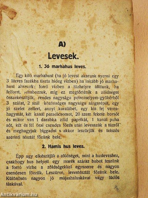 Eredeti Magyar Alföldi szakácskönyv (rossz állapotú)