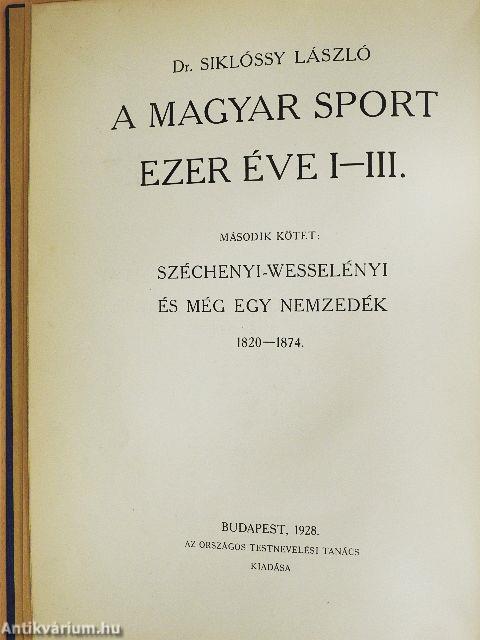 A magyar sport ezer éve II. (töredék)
