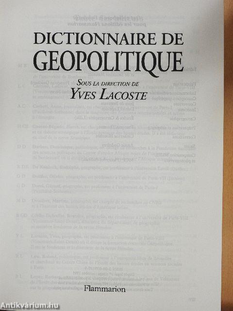 Dictionnaire de Geopolitique