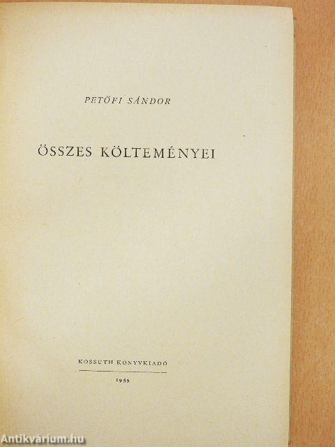 Petőfi Sándor összes költeményei I-II.