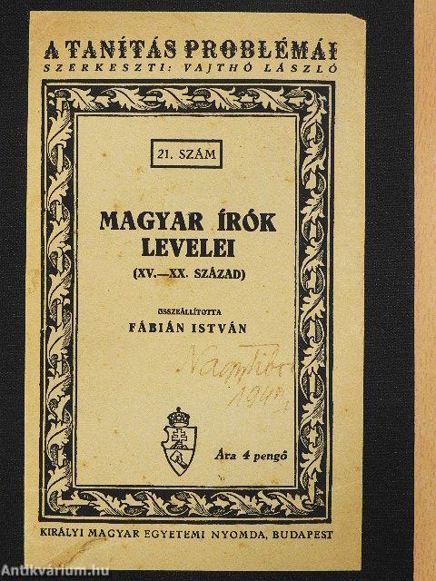 Magyar írók levelei