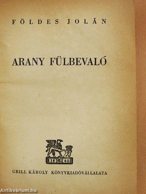 Arany fülbevaló