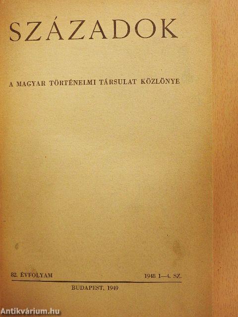Századok 1948/1-4.