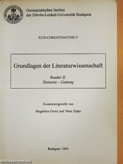 Grundlagen der Literaturwissenschaft