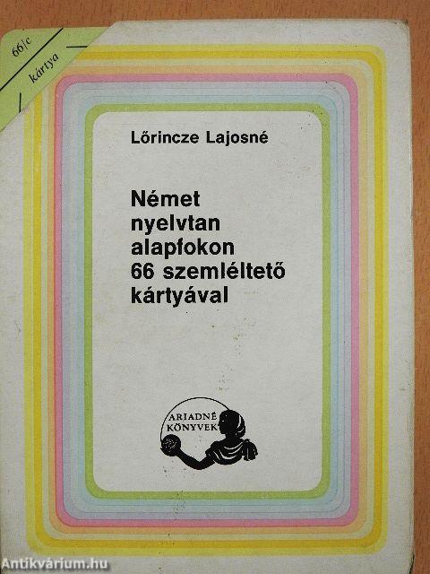Német nyelvtan alapfokon 66 szemléltető kártyával