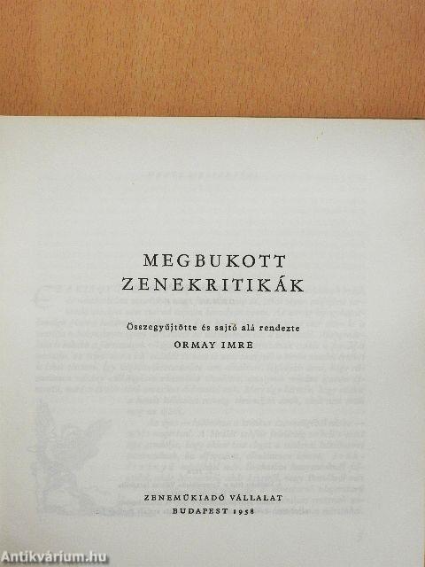 Megbukott zenekritikák