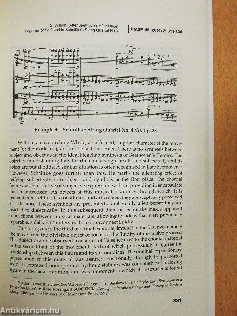 International Review of the Aesthetics and Sociology of Music - December 2014