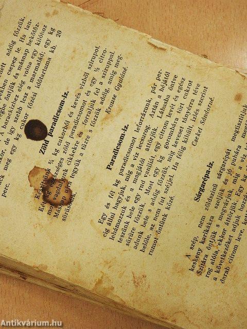 Az Uj Idők Receptkönyve (rossz állapotú)