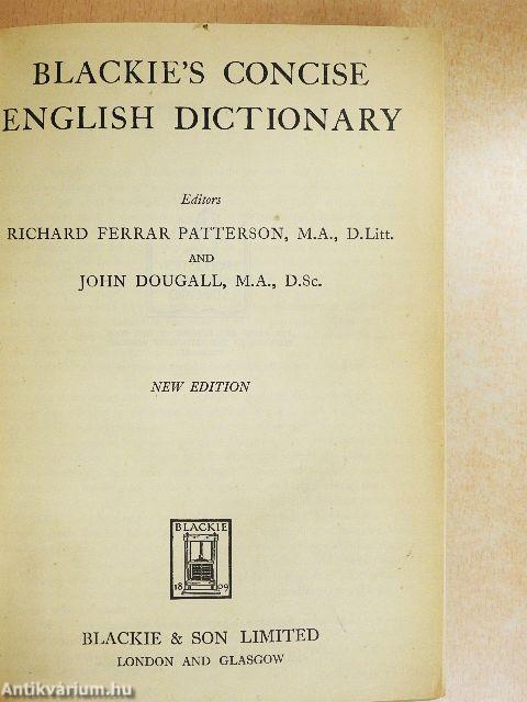 Blackie's Concise English Dictionary