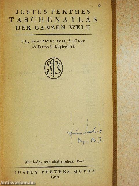 Justus Perthes Taschenatlas der ganzen Welt