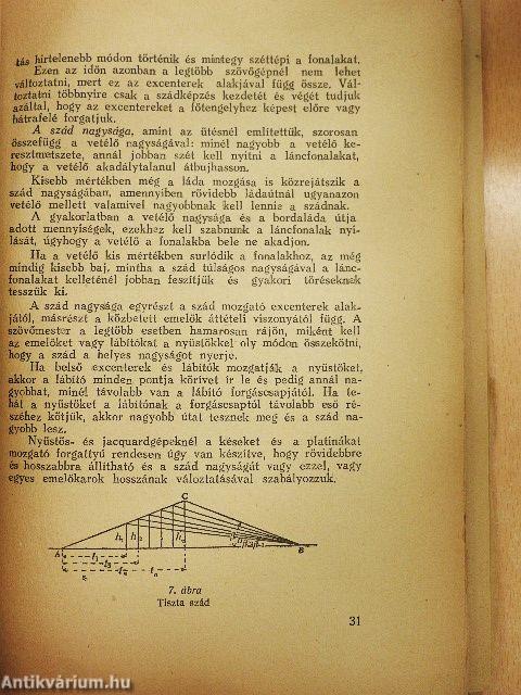 A szövőüzem gyakorlatából (rossz állapotú)